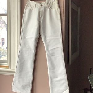 Levi’s flared white jeans, never worn